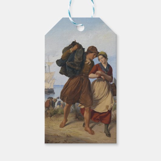 漁師の帰郷（ルドルフ・ヨルダン） ギフトタグ (正面)