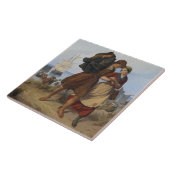 漁師の帰郷（ルドルフ・ヨルダン） タイル (側面)