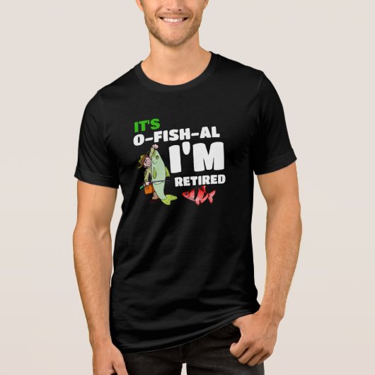 漁師の引退をユーモラスに捉えたデザイン トライブレンドTシャツ (正面)