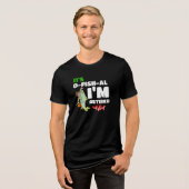 漁師の引退をユーモラスに捉えたデザイン トライブレンドTシャツ (正面全面)
