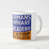 漁師の波止場鉄道の最後の停止ジャンボマグ ジャンボコーヒーマグカップ (正面右)