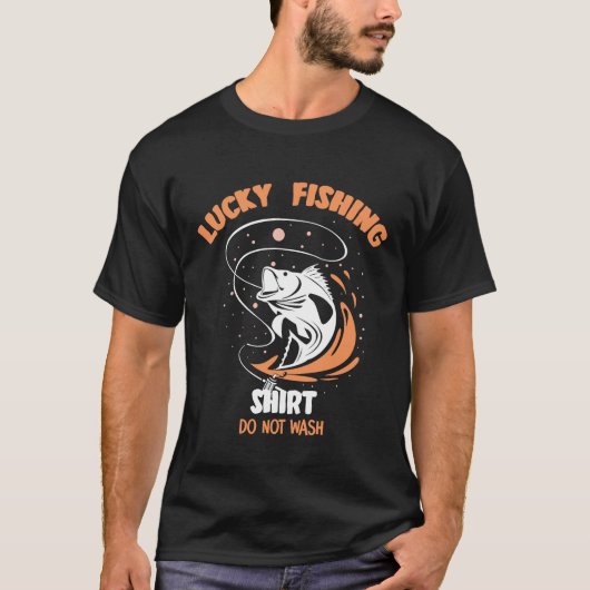 漁師の漁女にとって幸運な魚釣り Tシャツ (正面)