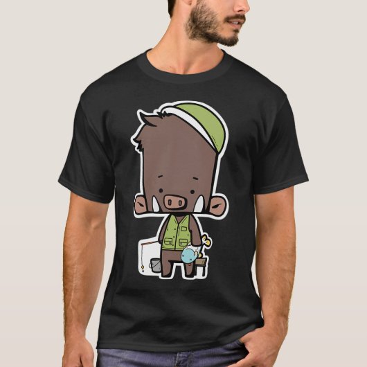 漁師の猪 Tシャツ (正面)