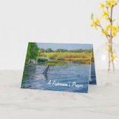 漁師の祈りの言葉の挨拶状 カード (黄色い花)