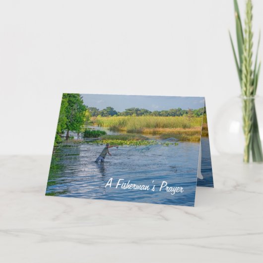 漁師の祈りの言葉の挨拶状 カード (正面)