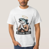 漁師の祈り - タラに祈りを Tシャツ (正面)