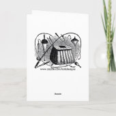 漁師の行魚釣りハッピーバースデーカード カード (裏面)