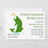 漁師の誕生日のパーティの招待状 招待状 (正面)