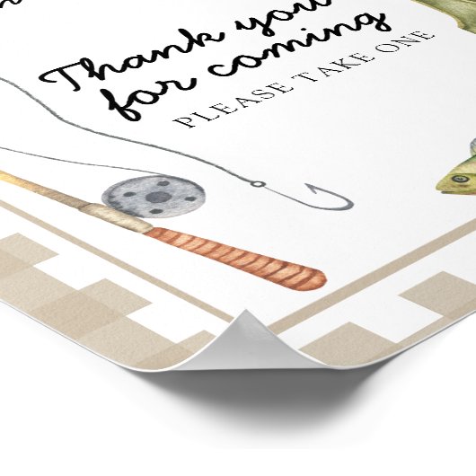 漁師の赤ちゃんシャワー – ありがとうござ来う ポスター (角)