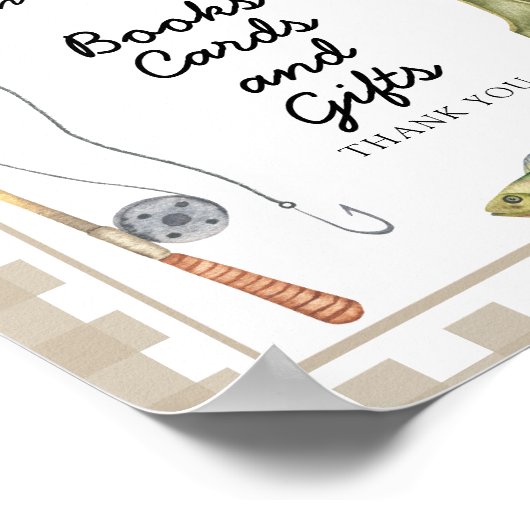 漁師の赤ちゃんシャワー – 書籍カードとギフト ポスター (角)