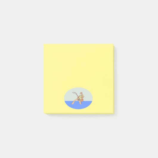 漁師の黄色のノートパッド ポストイット (正面)