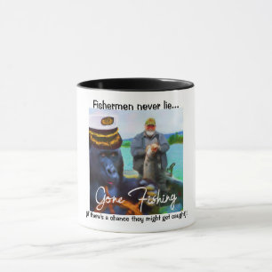 漁師の"行った魚釣り"コーヒーマグ マグカップ