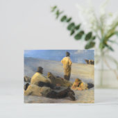 漁師アットスケーゲンビーチバイペデルセヴェリンクローヤー ポストカード (スタンド正面)