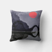 漁師アメリカの毛上枕 クッション (裏面)