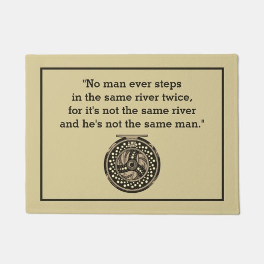 漁師アングラー用フライ釣りリール ドアマット (正面)