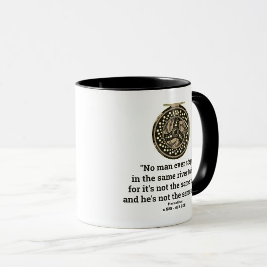 漁師アングラー用フライ釣りリール マグカップ (正面右)