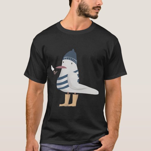 漁師カモメ Tシャツ (正面)