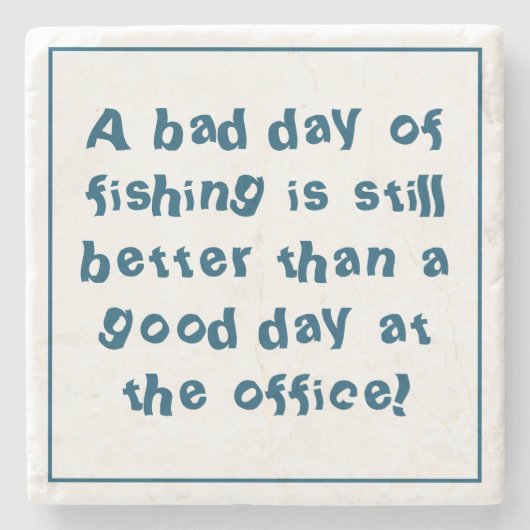漁師ギフト(魚釣り見積り) ストーンコースター (正面)