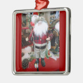 「漁師サンタ」のクリスマス装飾品 メタルオーナメント (左)