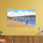 漁師サーモン魚釣り キャンバスプリント (インサイチュ (リビング))