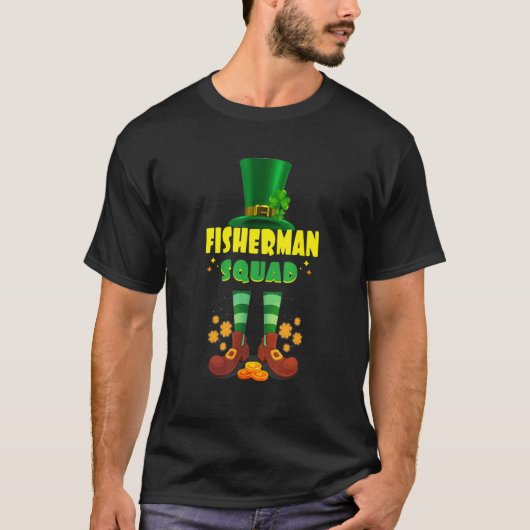 漁師チーム 楽しいアイルランドの聖パトリックの日 Tシャツ (正面)