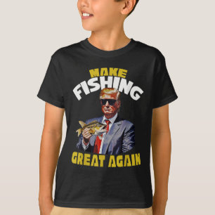 漁師トランプ2024マス魚釣り、トランプ魚 Tシャツ
