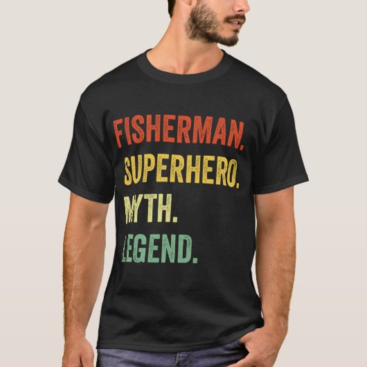 漁師パパTシャツ、夫へのギフト、漁師ギフト Tシャツ (正面)