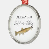 漁師フライ釣り帽子 メタルオーナメント (左)