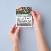 漁師ポートレート魚釣りイベント チラシ (手)