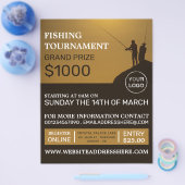 漁師ポートレート魚釣り大会イベント チラシ (シングル)