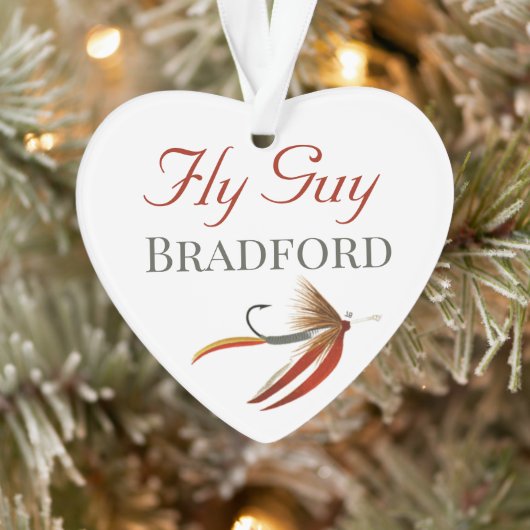 漁師モノグラムのフライ釣りルアー オーナメント (ツリー)