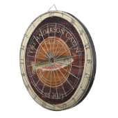 漁師モノグラムの釣りマス釣りダーツボア ダーツボード (正面右)