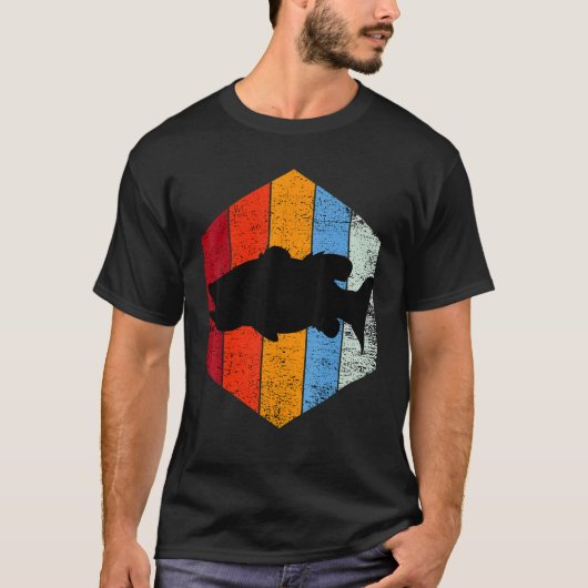 漁師レトロヴィンテージフライ釣り引用文 Tシャツ (正面)