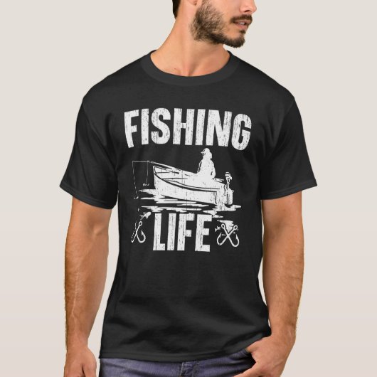 漁師人生 釣り Tシャツ (正面)