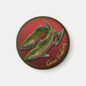 漁師冷蔵庫用マグネットカスタム魚釣り行ったギフト マグネット (正面)