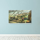 漁師埠頭の眺め キャンバスプリント (インサイチュ (ウッドフロア))