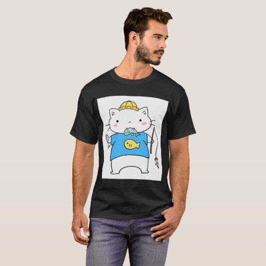 漁師猫 Tシャツ (正面フル)