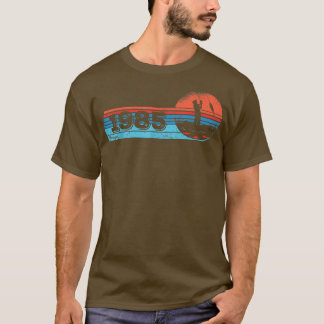 漁師生まれヴィンテージ1985誕生日フライフィッシングFi Tシャツ