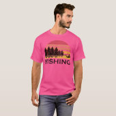 漁師男性へ用魚釣り Tシャツ (正面フル)