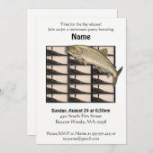 漁師退職パーティの招待状 招待状 (正面/裏面)