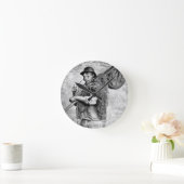 漁師運網ポートレート ラウンド壁時計 (ホーム)