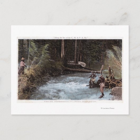 漁師魚釣りアットコモンウェルスクリーク ポストカード (正面)