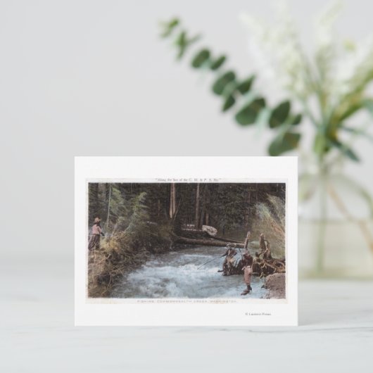 漁師魚釣りアットコモンウェルスクリーク ポストカード (スタンド正面)