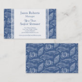 漁師魚釣り船または海産物レストラン 名刺 (正面/裏面)