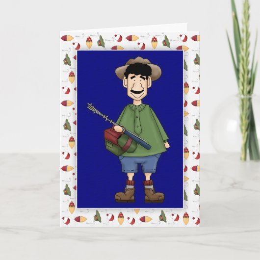 漁師4父の日の挨拶空白のカード カード (正面)