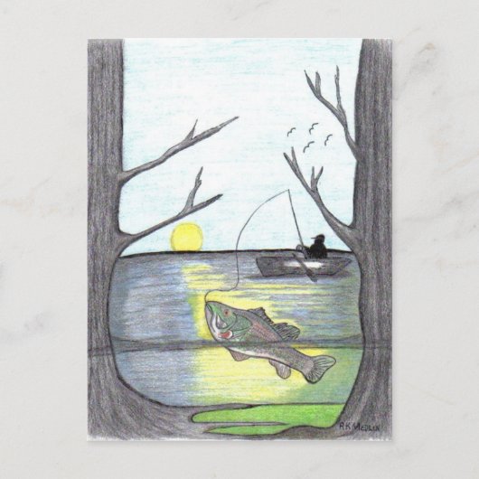 「漁師」のはがき ポストカード (正面)