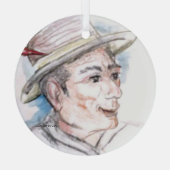 漁師 ガラスオーナメント (裏面)