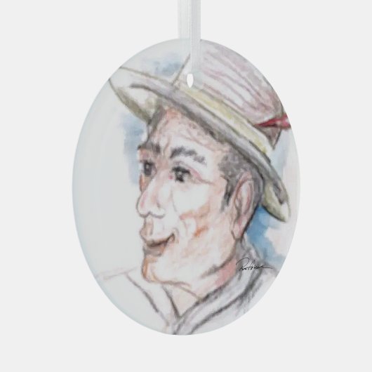 漁師 ガラスオーナメント (正面右)