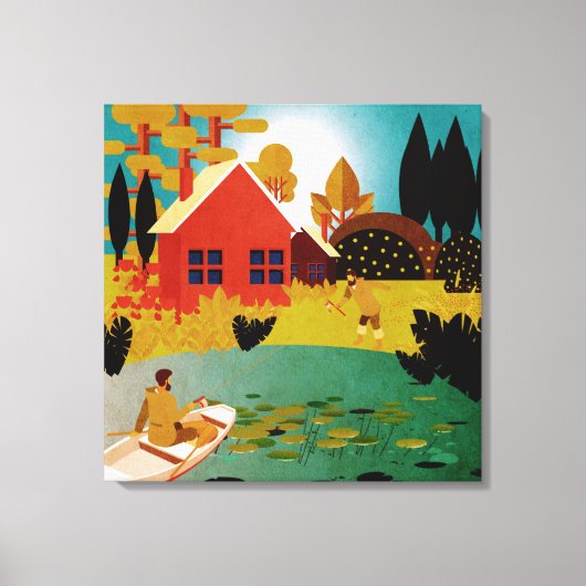 漁師 キャンバスプリント (正面)