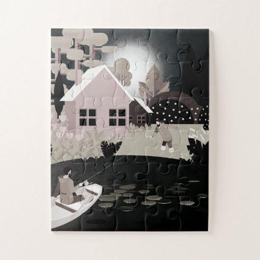 漁師 ジグソーパズル (縦)